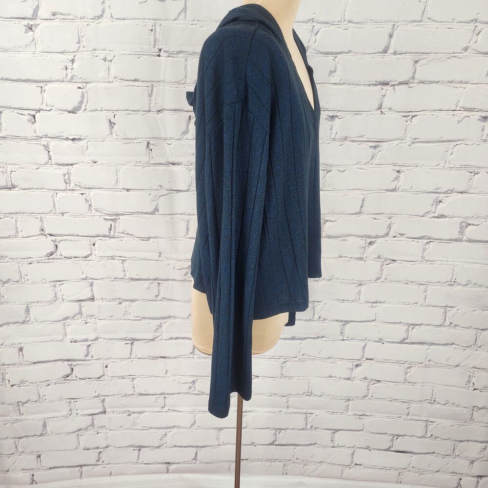 Athleta Sweater Hoodie Harmony Heather Ribbed Sweatshirt Womens XL Oversized - Picture 3 of 10